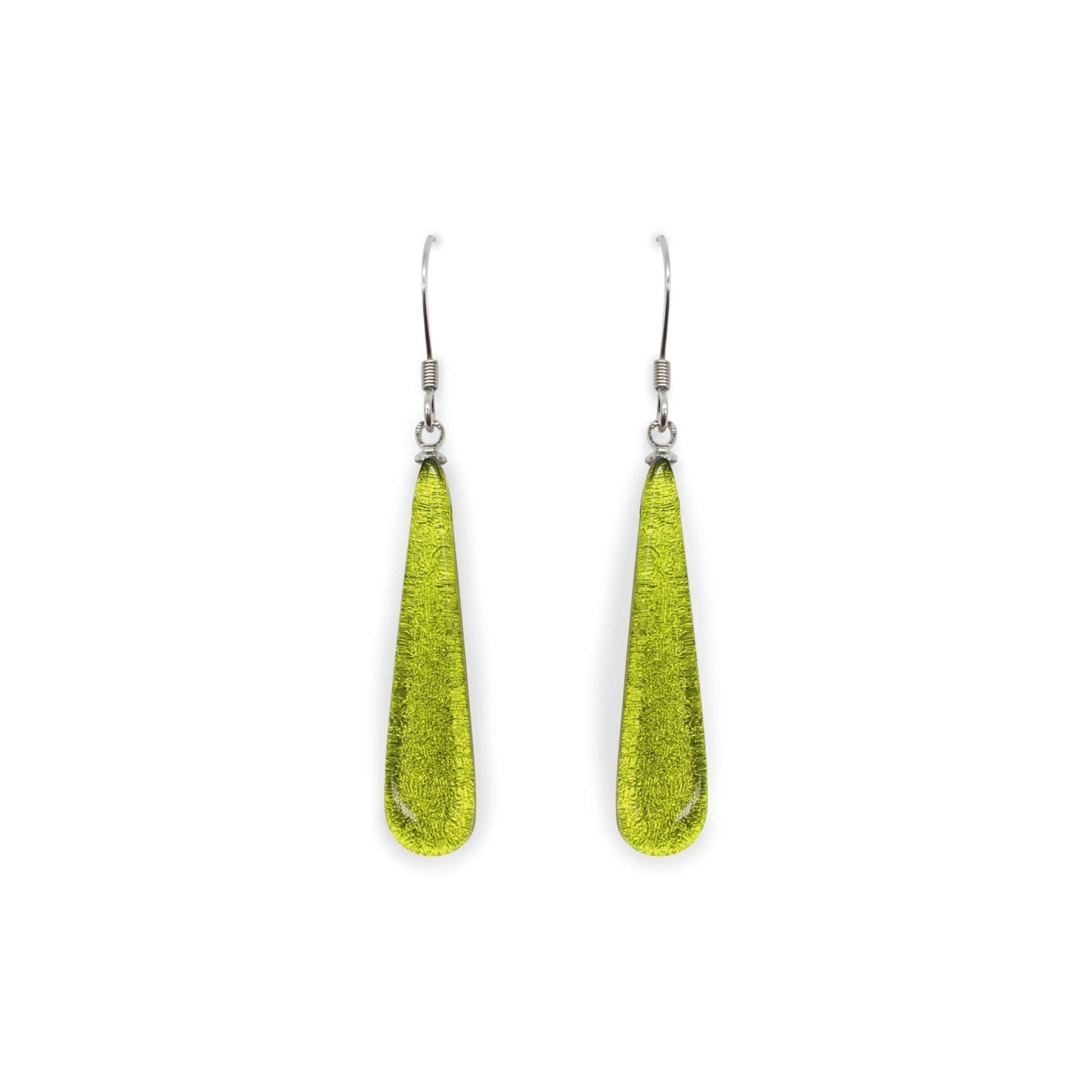 Citrus Teardrop Shiny Fish Hook Earrings | The Jewellery Stop
