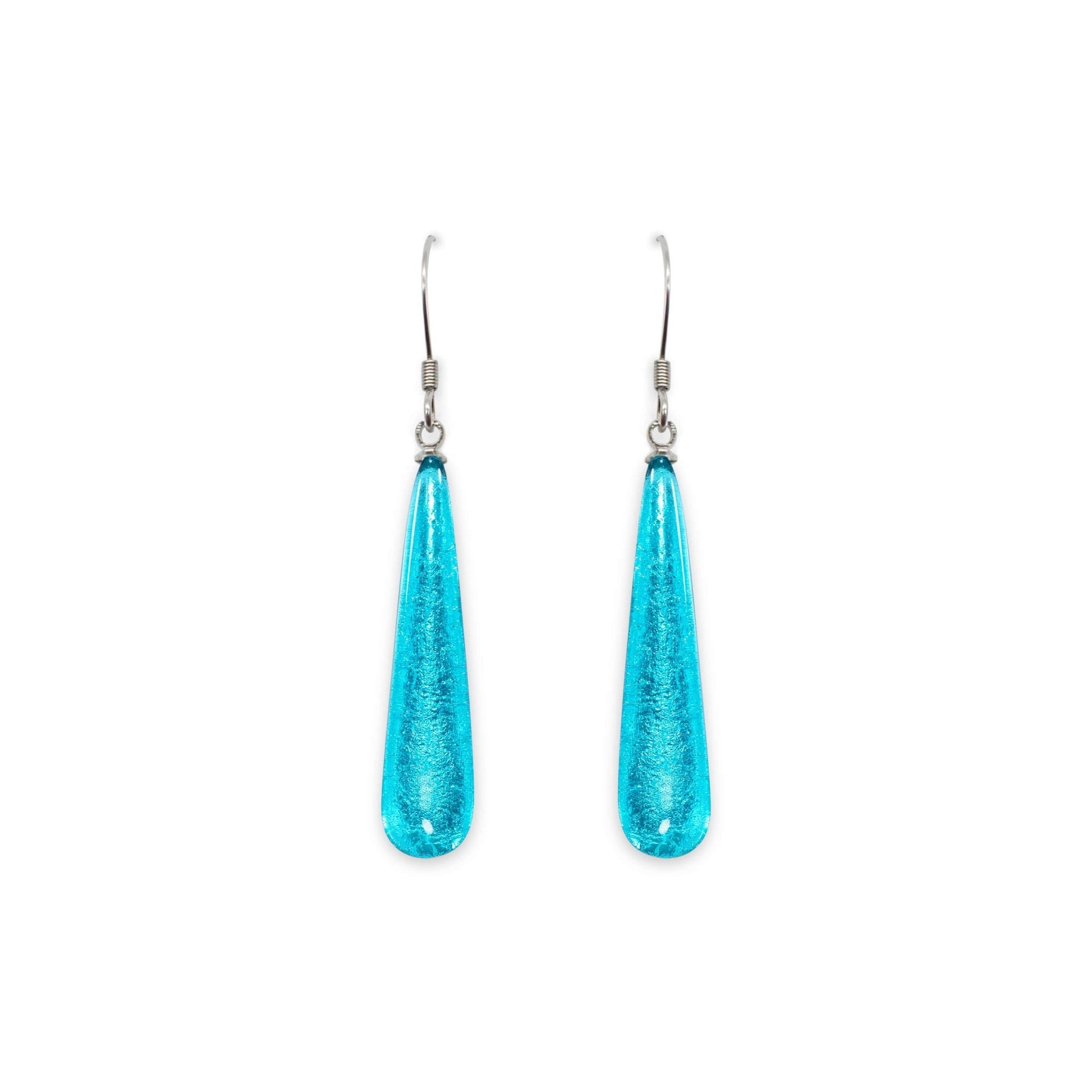 Neptune Teardrop Shiny Fish Hook Earrings | The Jewellery Stop