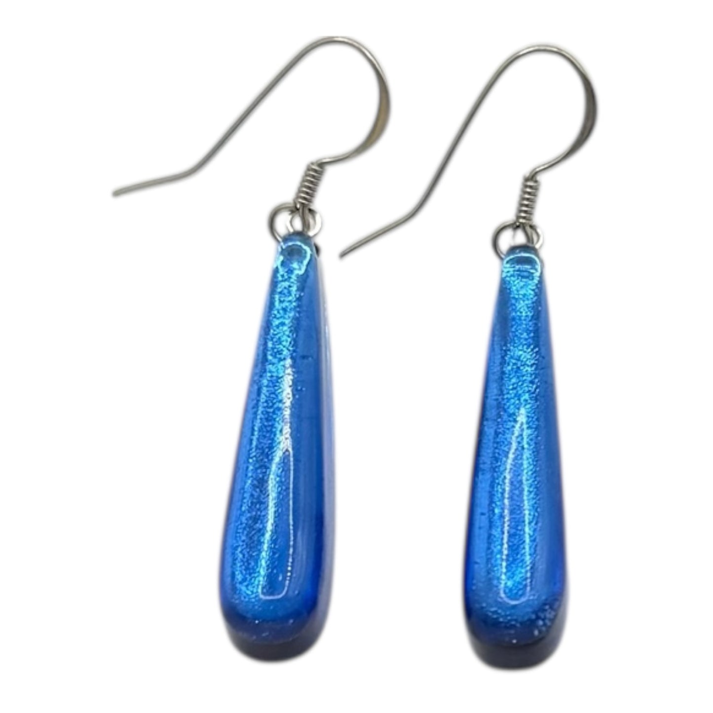 Crystal Teardrop Shiny Fish Hook Earrings | The Jewellery Stop