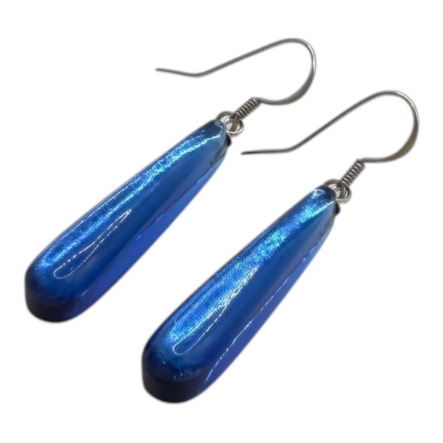Crystal Teardrop Shiny Fish Hook Earrings | The Jewellery Stop