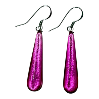 Paradise Teardrop Shiny Fish Hook Earrings | The Jewellery Stop