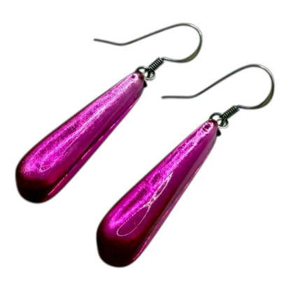Paradise Teardrop Shiny Fish Hook Earrings | The Jewellery Stop