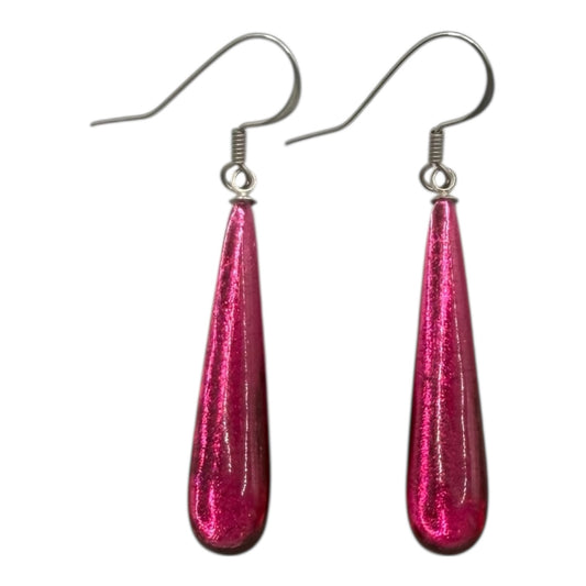 Tropical Teardrop Shiny Fish Hook Earrings | The Jewellery Stop