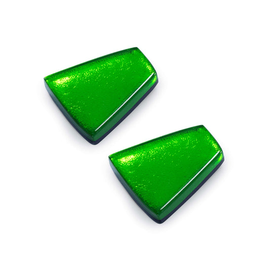 Neptune Empress Silverleaf Shiny Stud Earrings | The Jewellery Stop
