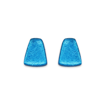 Turquoise Empress Silverleaf Shiny Stud Earrings | The Jewellery Stop