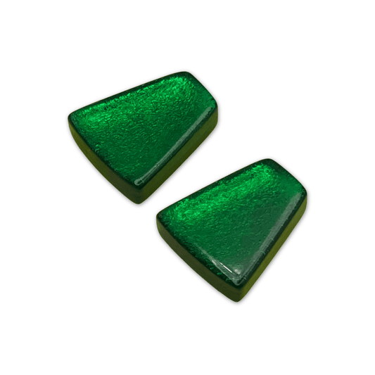 Emerald Empress Silverleaf Shiny Stud Earrings | The Jewellery Stop