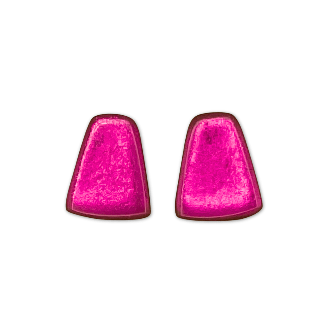 Sherbet Empress Silverleaf Shiny Stud Earrings | The Jewellery Stop