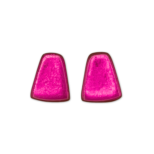 Sherbet Empress Silverleaf Shiny Stud Earrings | The Jewellery Stop