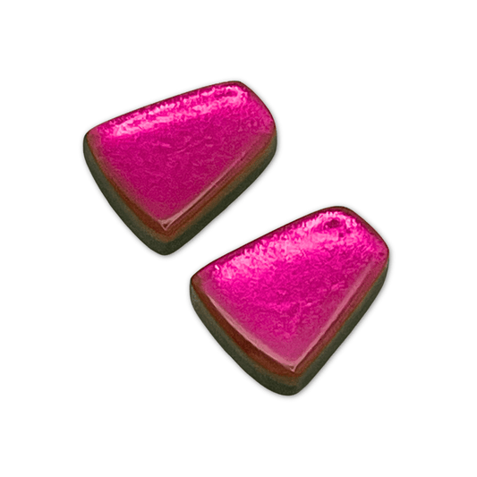 Sherbet Empress Silverleaf Shiny Stud Earrings | The Jewellery Stop