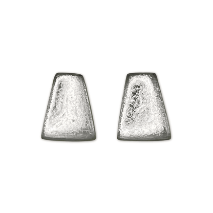 Silver Empress Silverleaf Shiny Stud Earrings | The Jewellery Stop