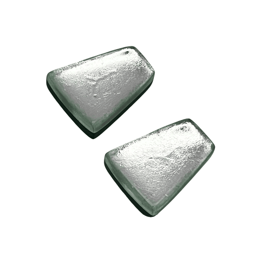 Silver Empress Silverleaf Shiny Stud Earrings | The Jewellery Stop