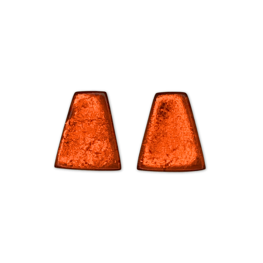 Terracotta Empress Silverleaf Shiny Stud Earrings | The Jewellery Stop