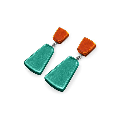 Morocco Empress Silverleaf Double Drop Stud Earrings | The Jewellery Stop