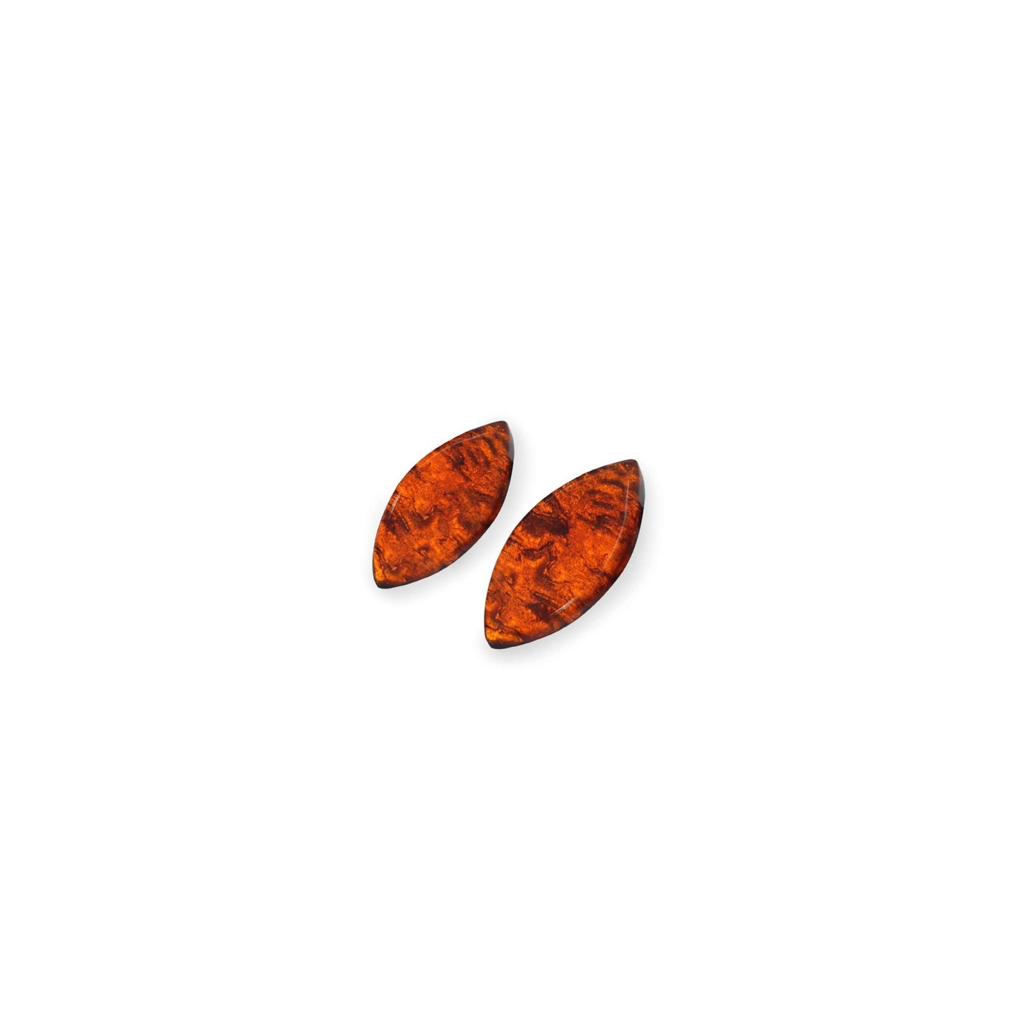 Chilli Aztec Leaf Shiny Stud Earrings | The Jewellery Stop