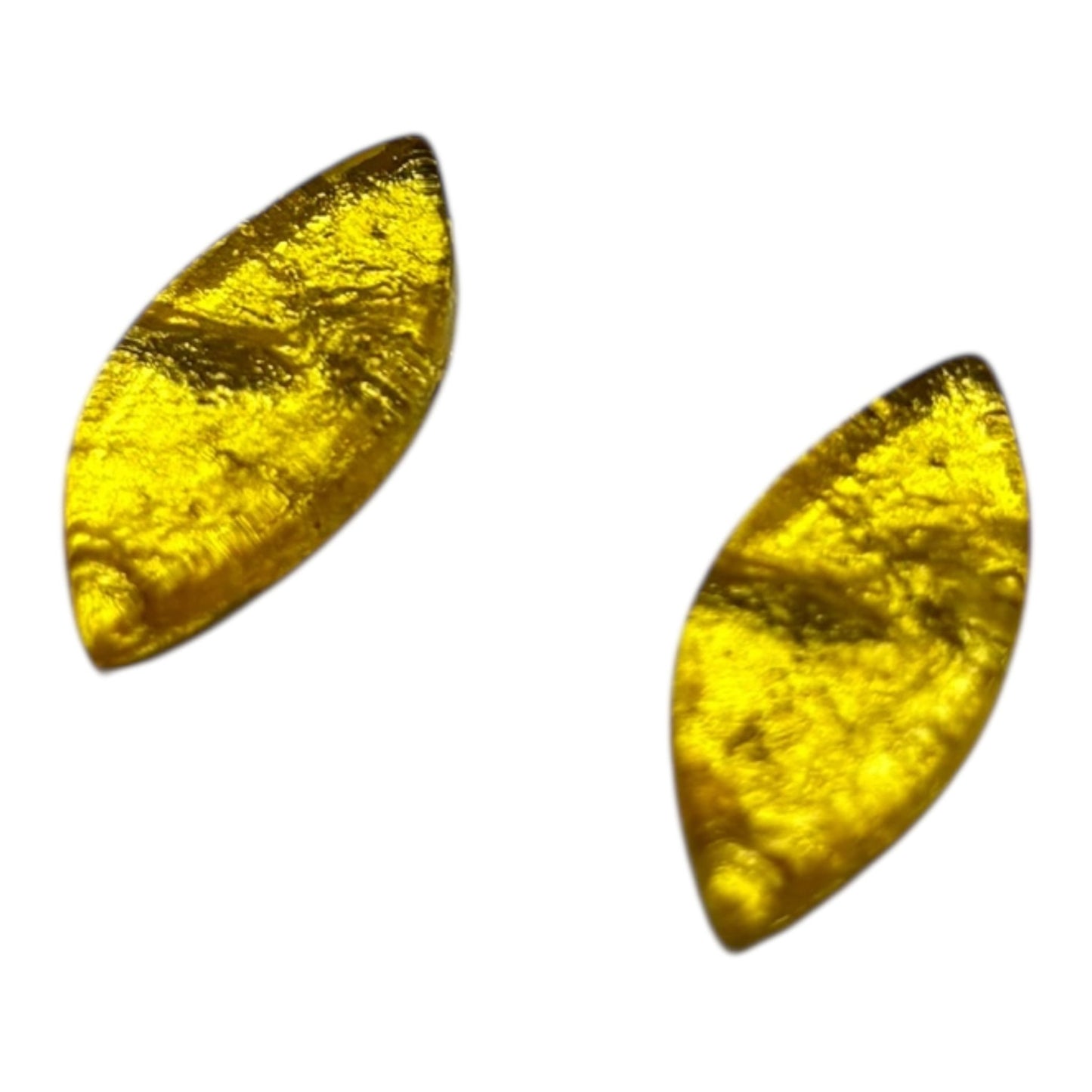 Lemon Aztec Leaf Shiny Stud Earrings | The Jewellery Stop