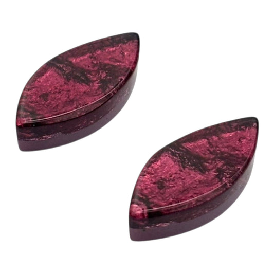 Peony Aztec Leaf Shiny Stud Earrings | The Jewellery Stop