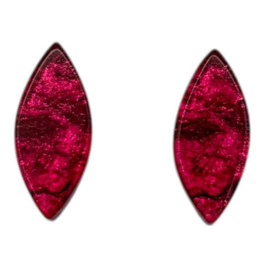 Tropical Aztec Leaf Shiny Stud Earrings | The Jewellery Stop