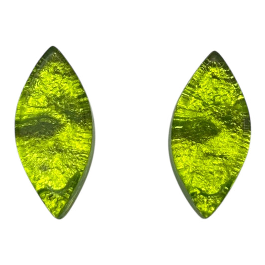 Zest Aztec Leaf Shiny Stud Earrings | The Jewellery Stop