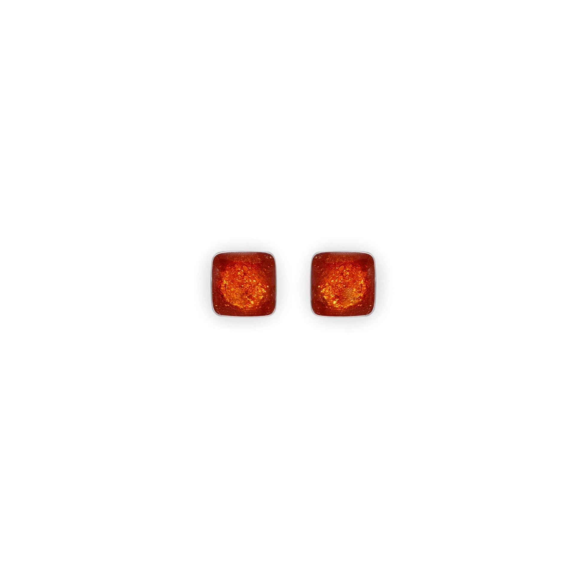 Chilli Aluminium Squares Mini Stud Earrings | The Jewellery Stop