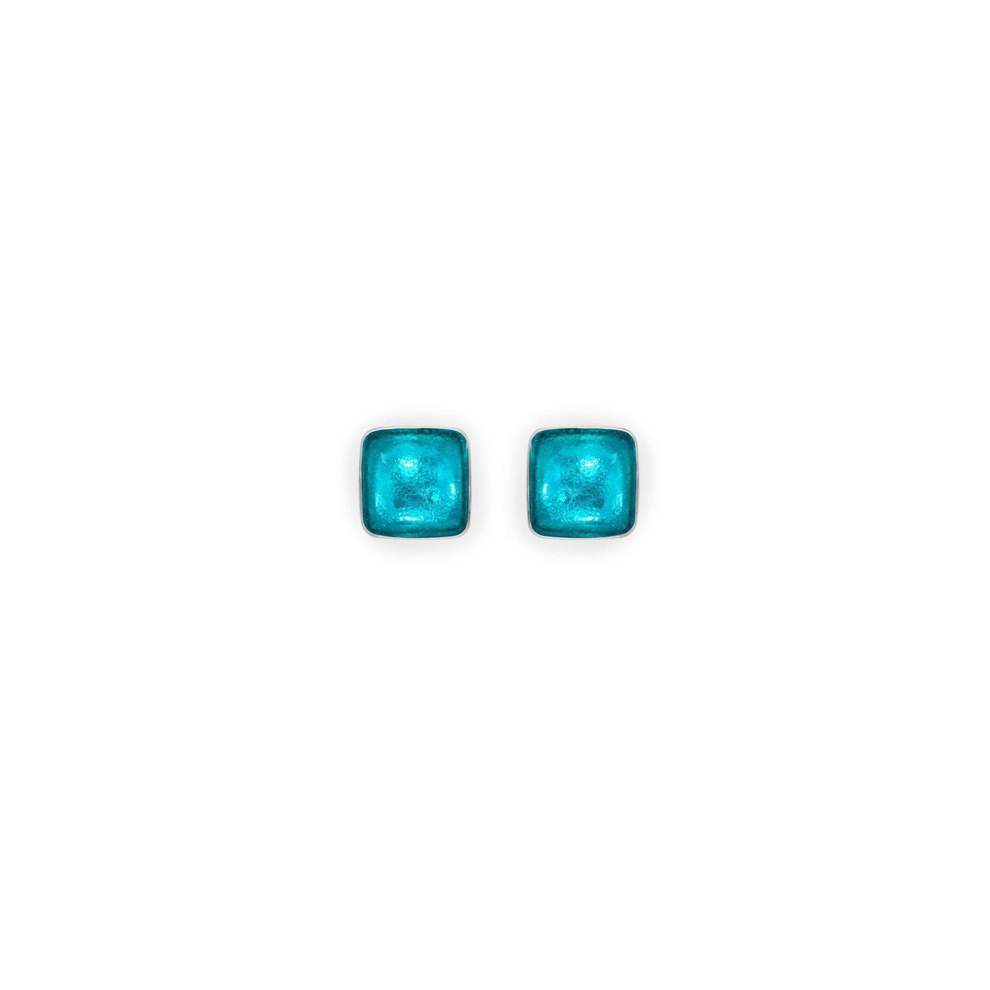 Neptune Aluminium Squares Mini Stud Earrings | The Jewellery Stop