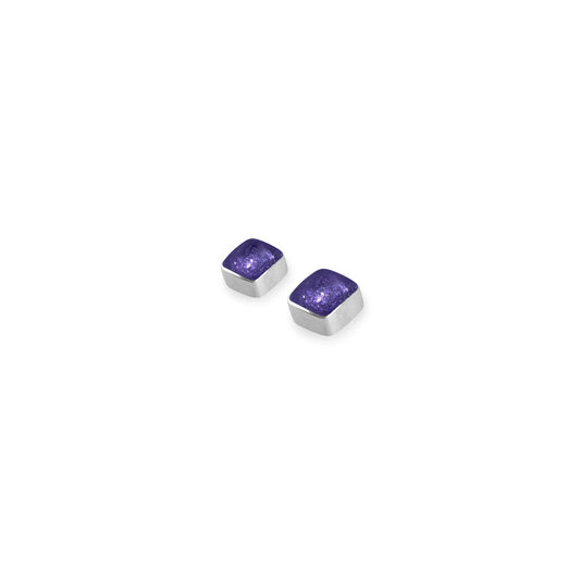 Sherbet Aluminium Squares Mini Stud Earrings | The Jewellery Stop