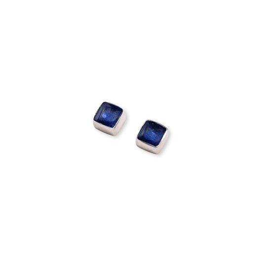 Atlantic Aluminium Squares Mini Stud Earrings