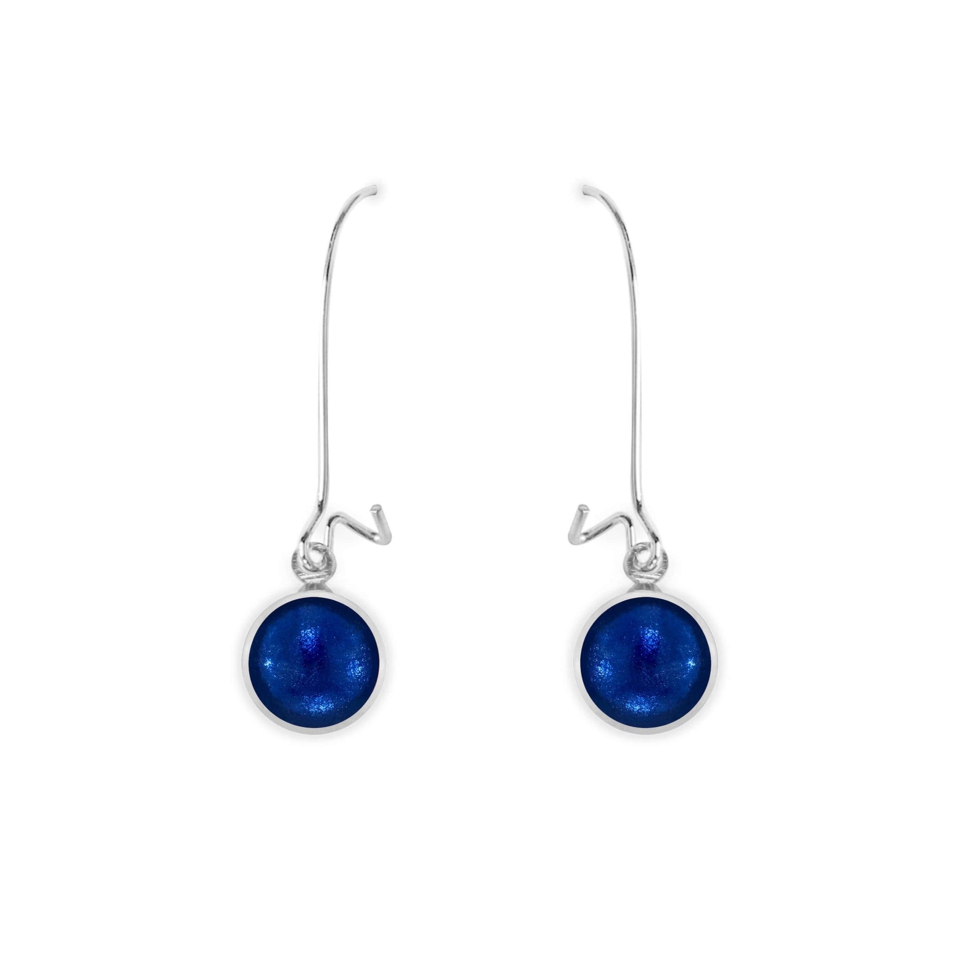 Pacific Aluminium Circles Shiny Long Hook Earrings | The Jewellery Stop
