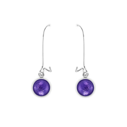 Sherbet Aluminium Circles Shiny Long Hook Earrings | The Jewellery Stop