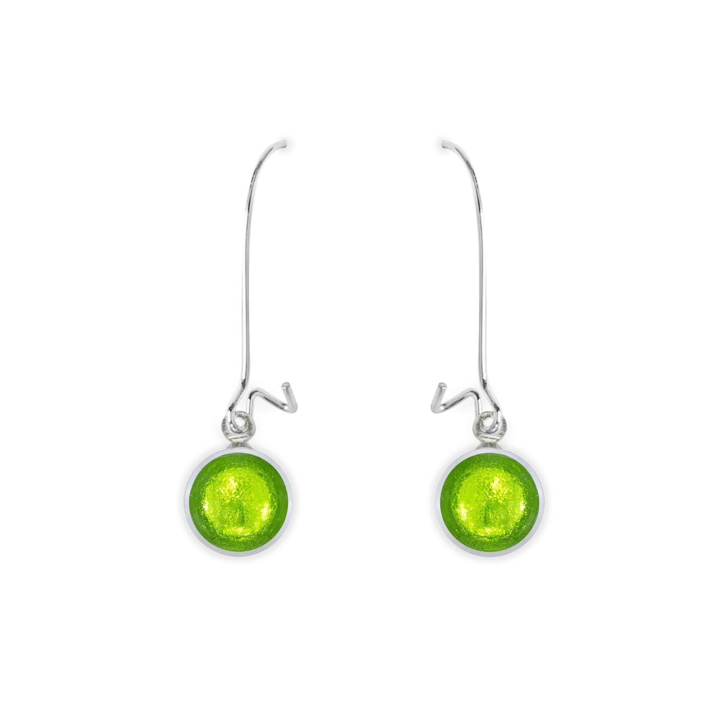 Zest Aluminium Circles Shiny Long Hook Earrings | The Jewellery Stop