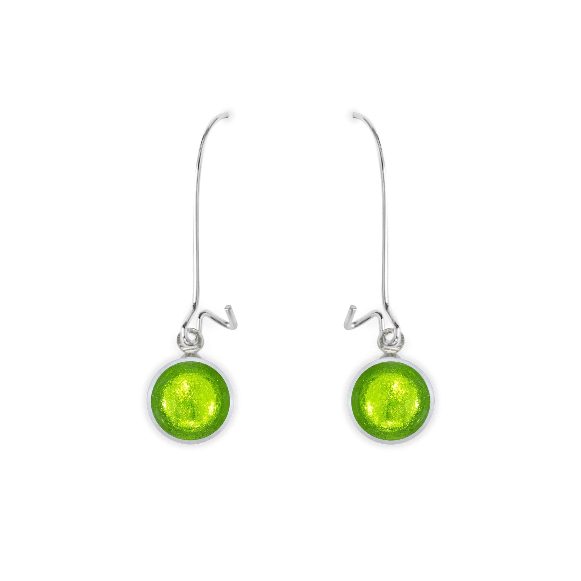 Zest Aluminium Circles Shiny Long Hook Earrings | The Jewellery Stop