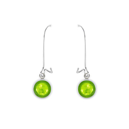 Zest Aluminium Circles Shiny Long Hook Earrings | The Jewellery Stop