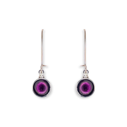 Rainbow Aluminium Circles Shiny Long Hook Earrings