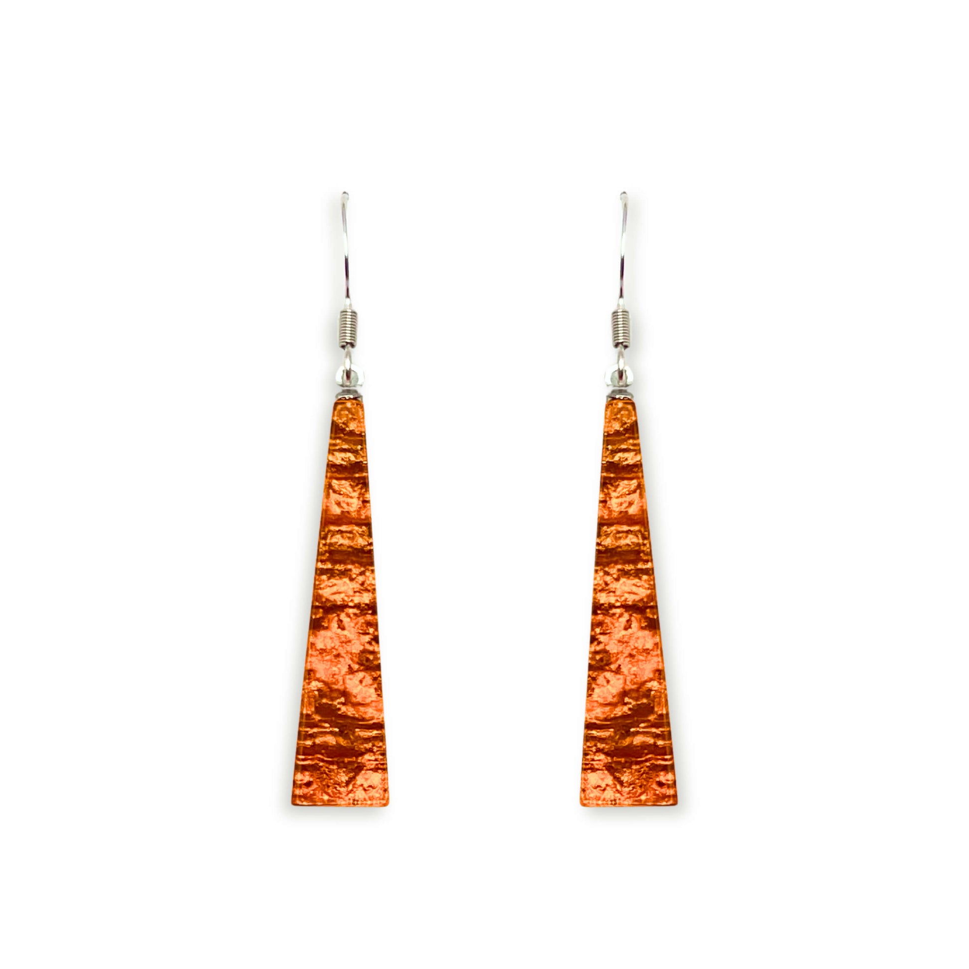 Orange Edna Fish Hook Earrings