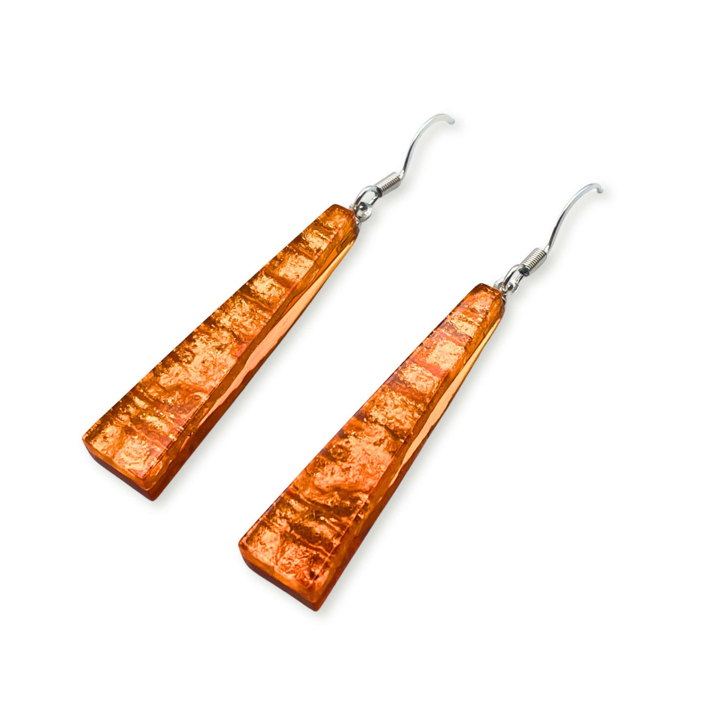 Orange Edna Fish Hook Earrings