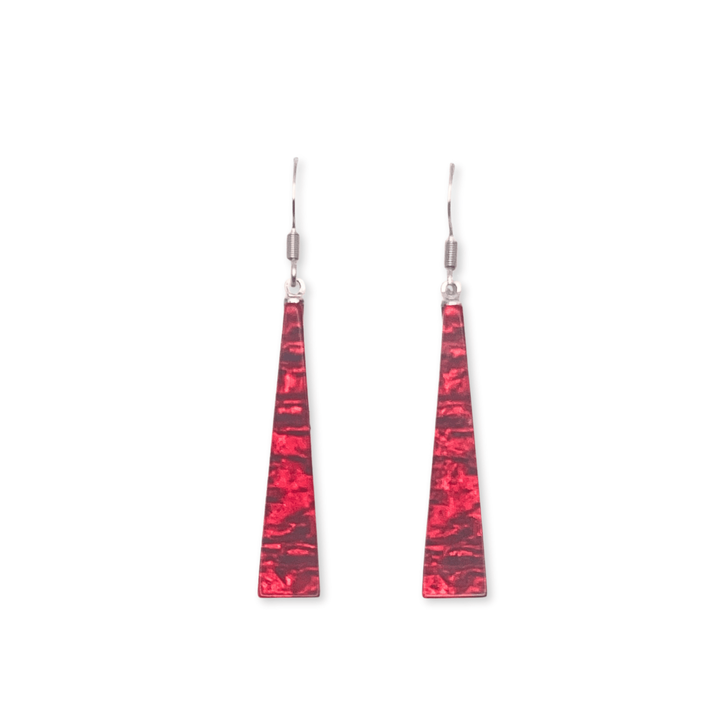 Red Edna Fish Hook Earrings | The Jewellery Stop