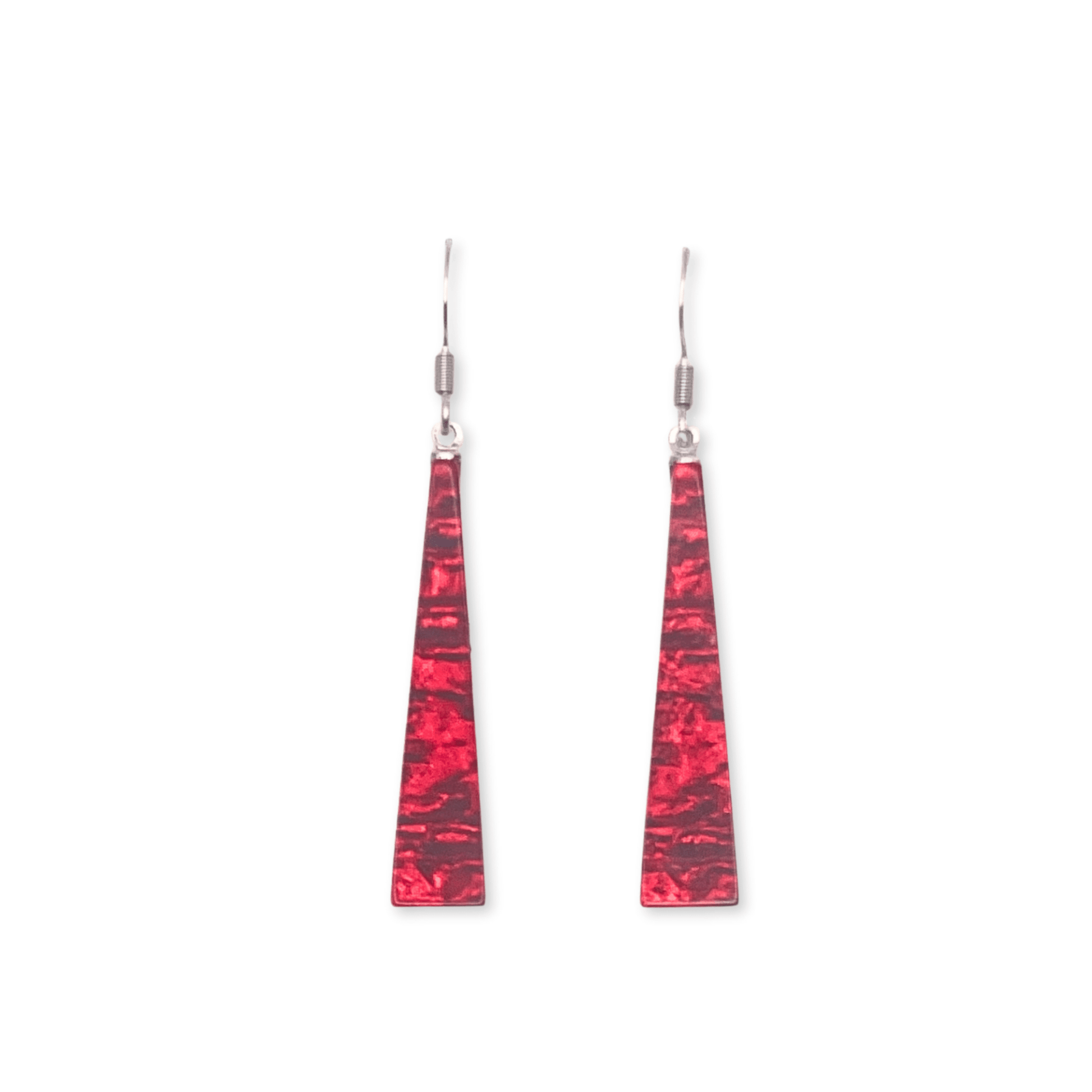 Red Edna Fish Hook Earrings | The Jewellery Stop