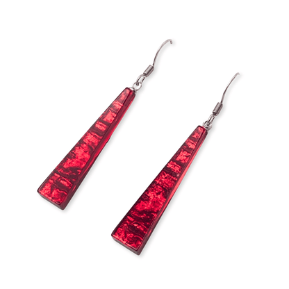 Red Edna Fish Hook Earrings | The Jewellery Stop