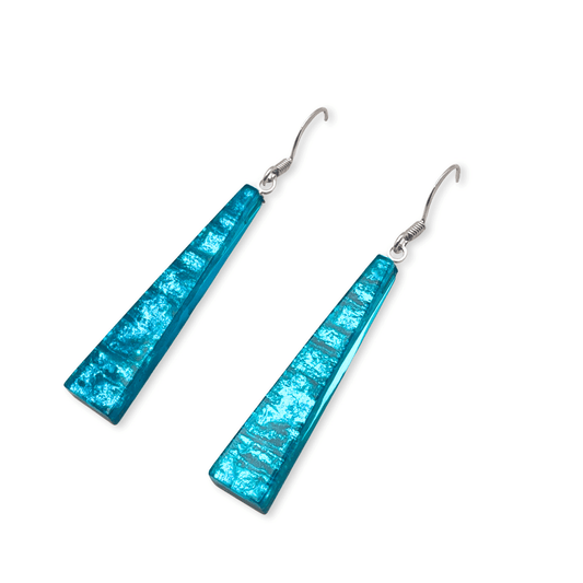 Teal Edna Fish Hook Earrings | The Jewellery Stop