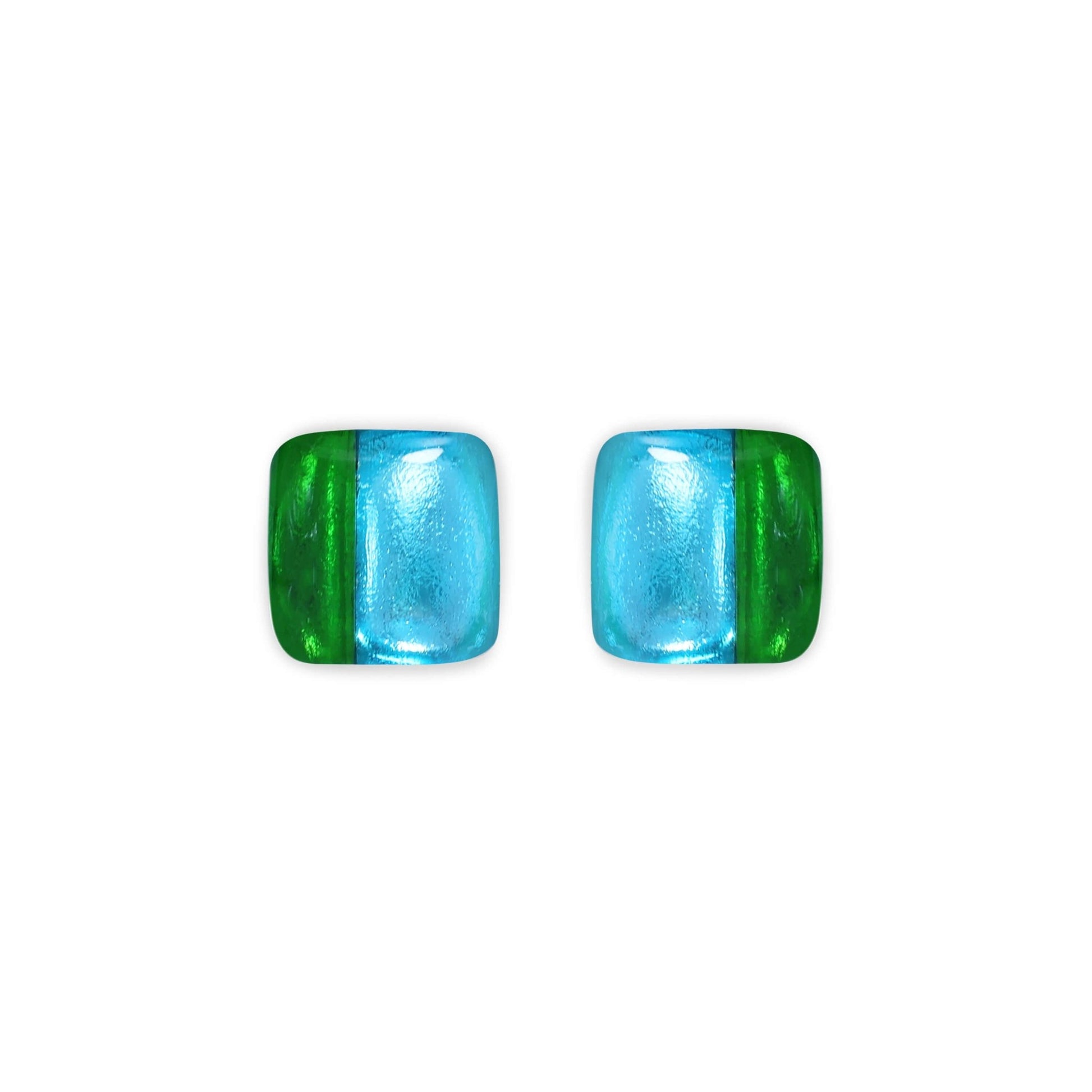 Neptune Geometric Squares Shiny Stud Earrings | The Jewellery Stop