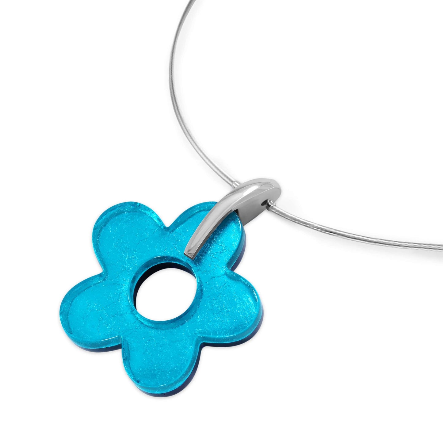 Peacock Lollipop Flower Shiny Pendant | The Jewellery Stop