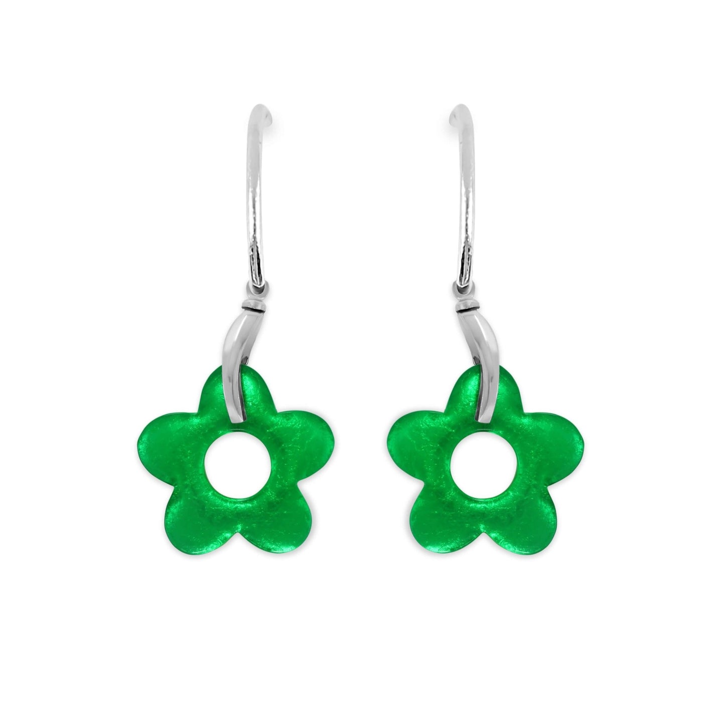 Aurora Lollipop Flower Shiny Creole Earrings | The Jewellery Stop