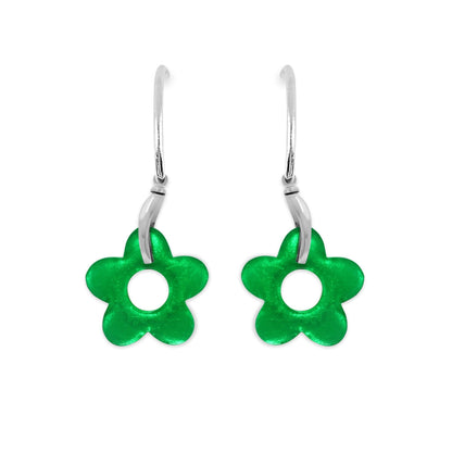 Aurora Lollipop Flower Shiny Creole Earrings | The Jewellery Stop