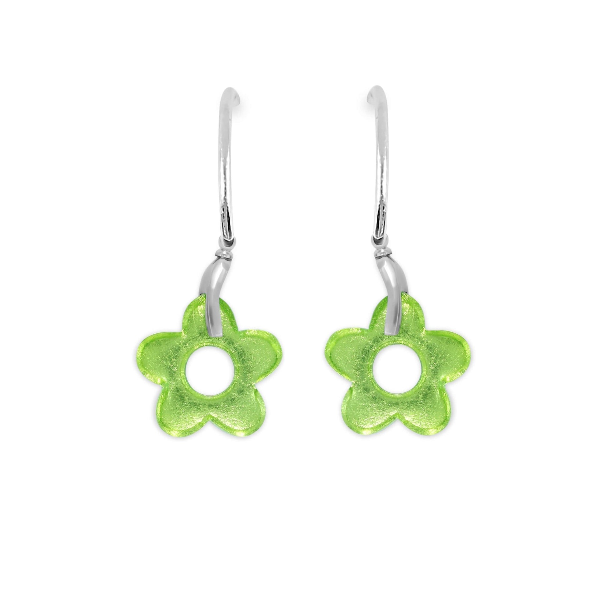 Aurora Lollipop Flower Shiny Creole Earrings | The Jewellery Stop