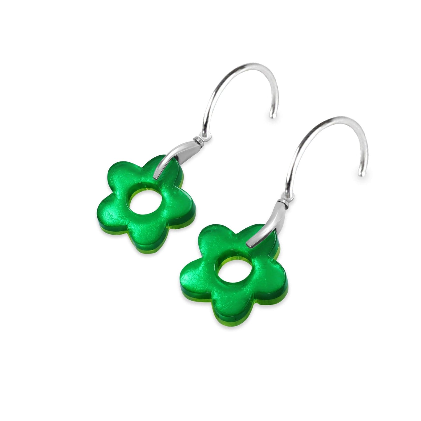 Aurora Lollipop Flower Shiny Creole Earrings | The Jewellery Stop