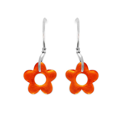 Sherbet Lollipop Flower Shiny Creole Earrings | The Jewellery Stop