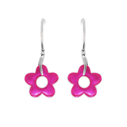 Sherbet Lollipop Flower Shiny Creole Earrings | The Jewellery Stop