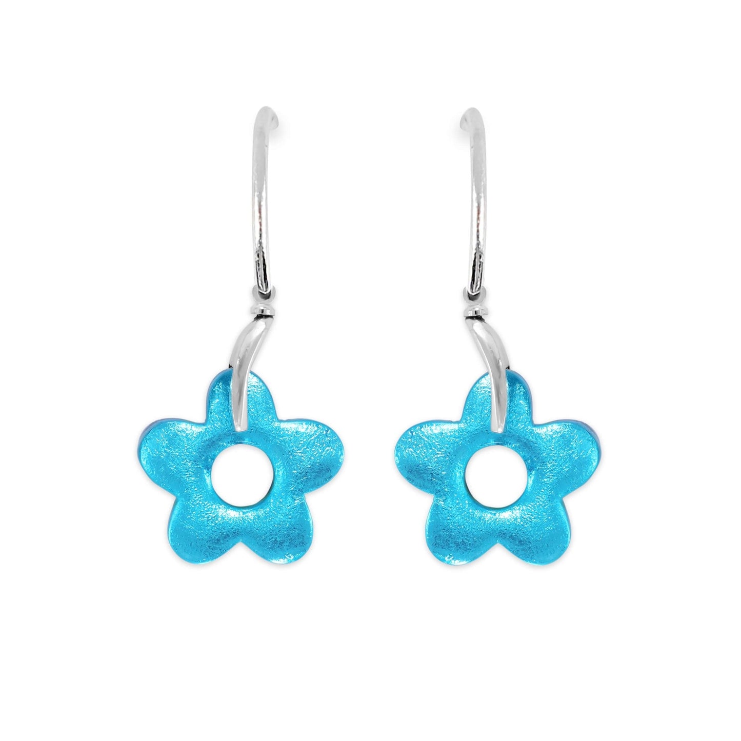 Twilight Lollipop Flower Shiny Creole Earrings | The Jewellery Stop