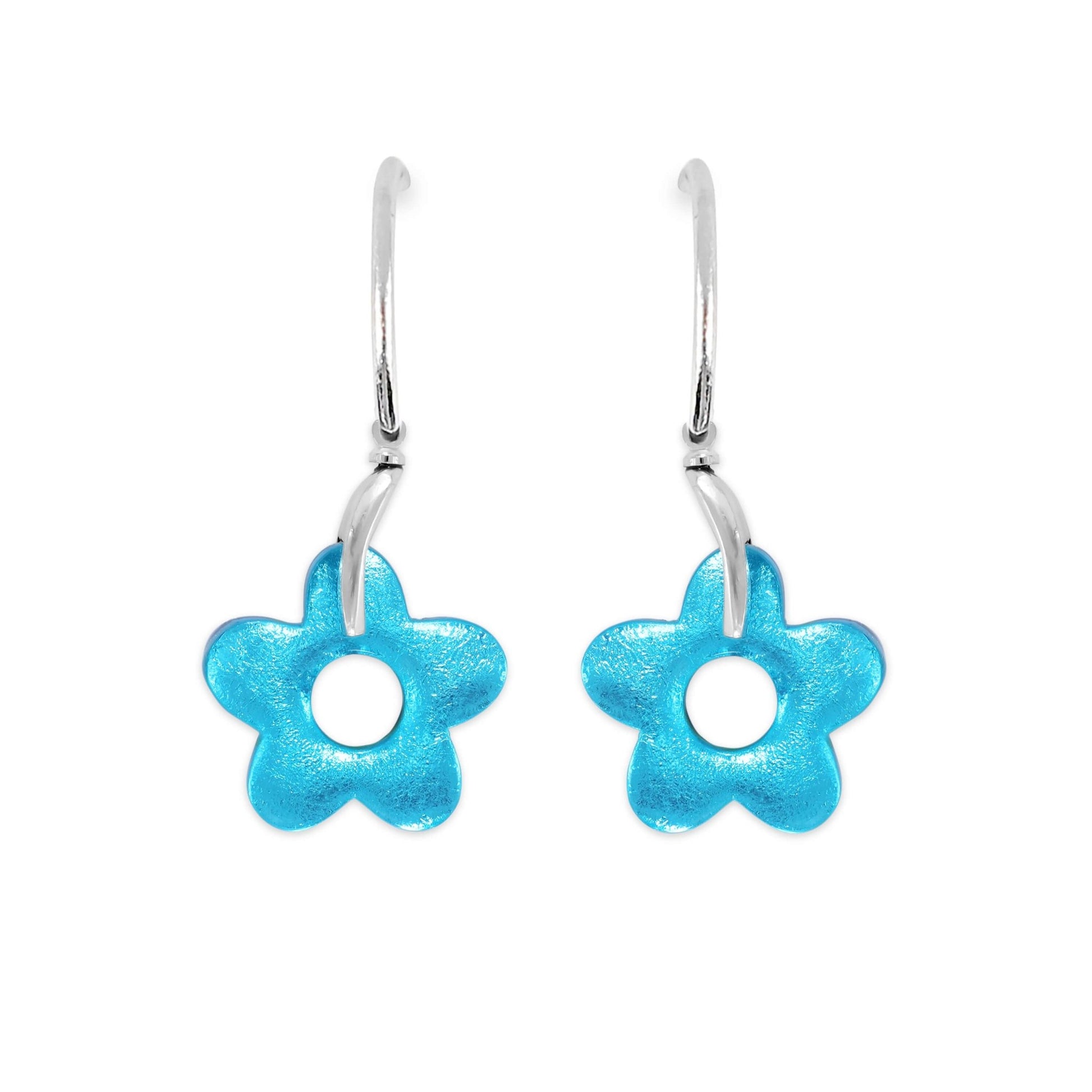 Twilight Lollipop Flower Shiny Creole Earrings | The Jewellery Stop
