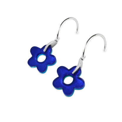 Twilight Lollipop Flower Shiny Creole Earrings | The Jewellery Stop