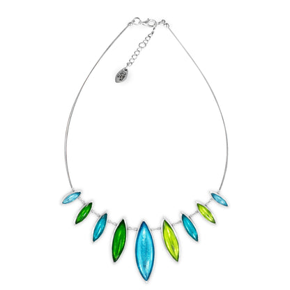 Neptune Pewter Petals Classic Shiny Necklace | The Jewellery Stop